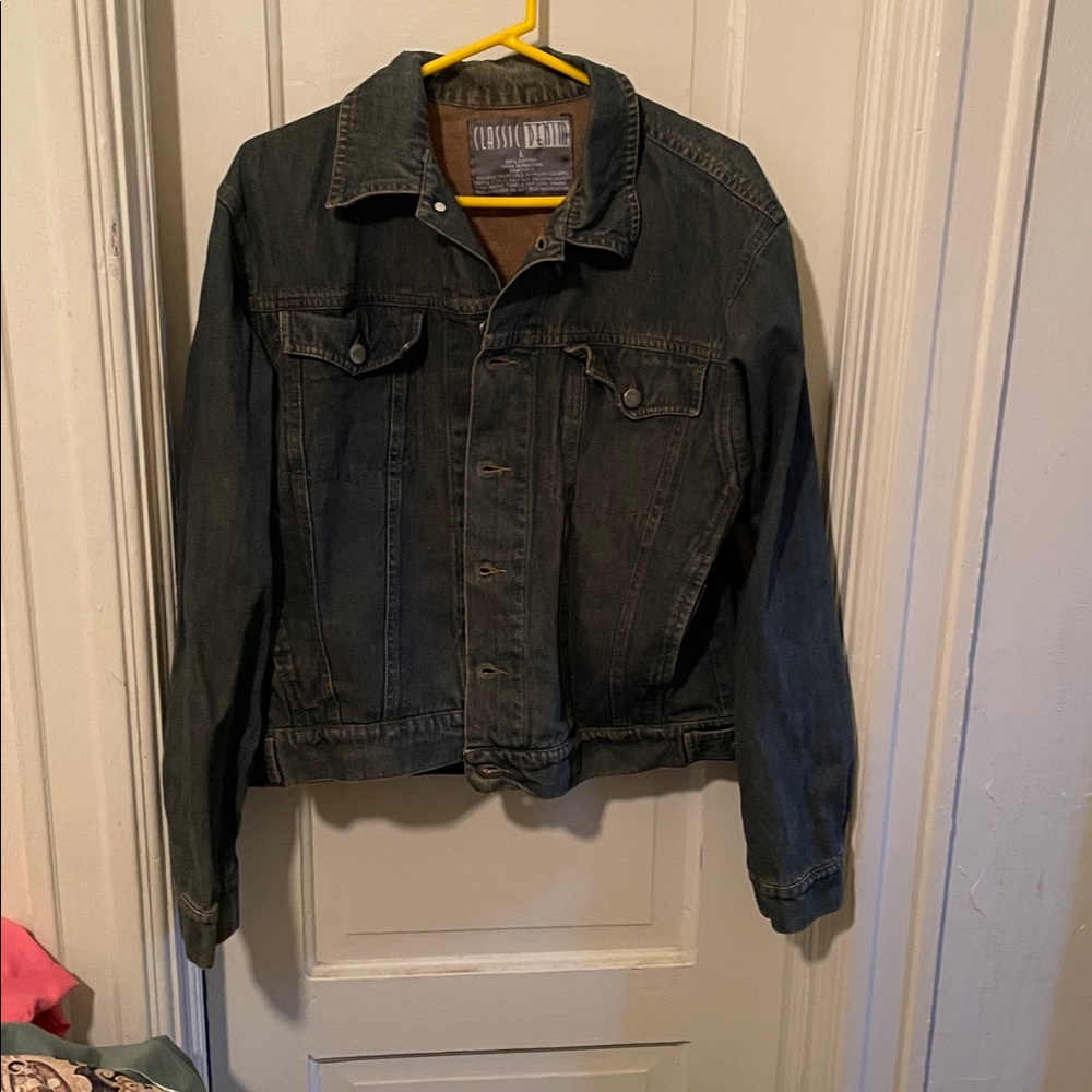 Classic Denim Jacket in Greenish tint